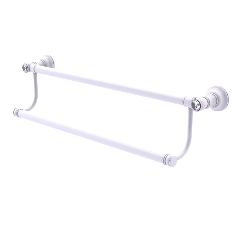 Porte-serviettes mural double 36 po Freyja, Blanc mat, H 5,5 po x l 36 po x P 5,2 po