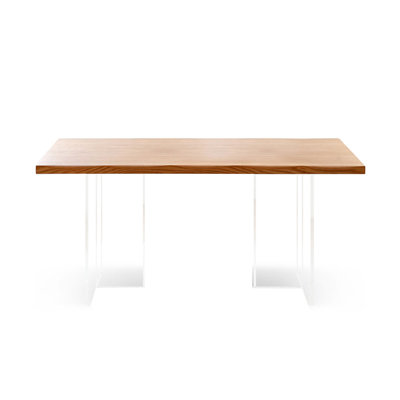 Modern solid wood acrylic floating dining table