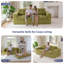 79" Modern Corduroy Upholstered Sofa with Two Pillows Included-1828053474-1828053473
