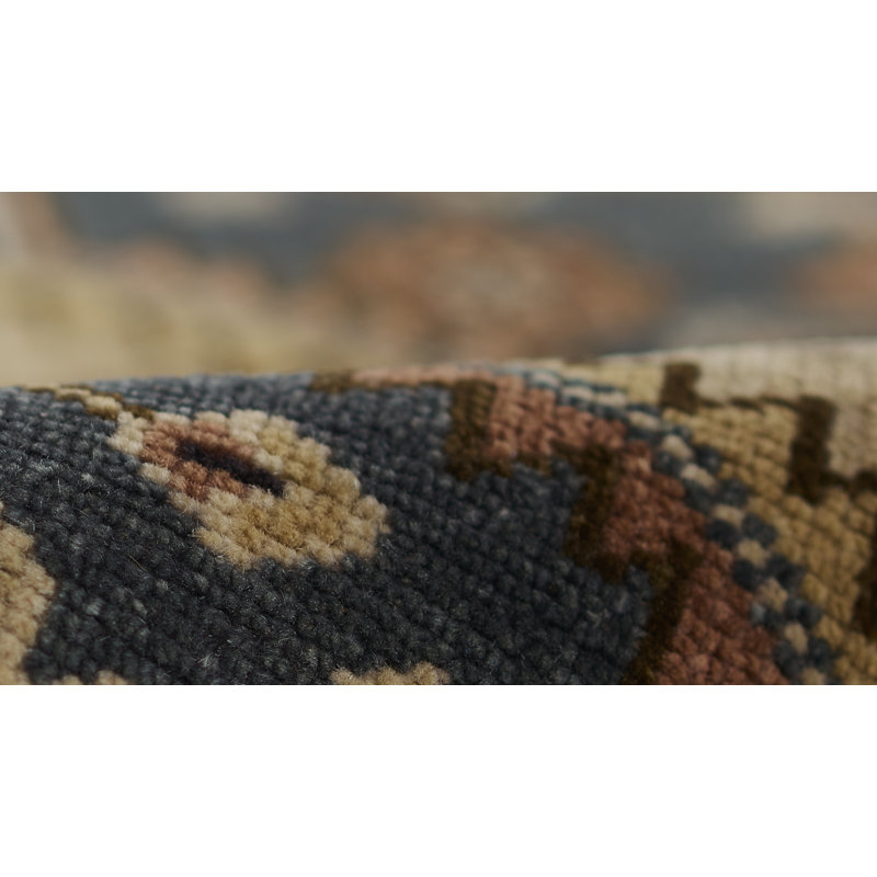 Oriental Area Rug in Blue/Beige, Rectangle 5' x 8'