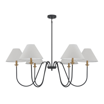 Lustre classique / traditionnel à 6 lumières à intensité variable