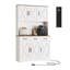 Garde-manger de 71 po de hauteur avec station de charge, tablettes réglables, 3 tiroirs, 6 portes de grange, comptoir de 41 po de large