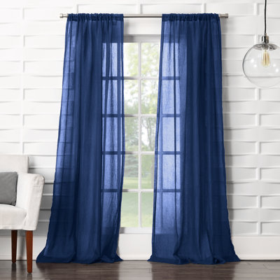Jaklyn Crushed Texture Semi-Sheer Rod Pocket Curtain Panel