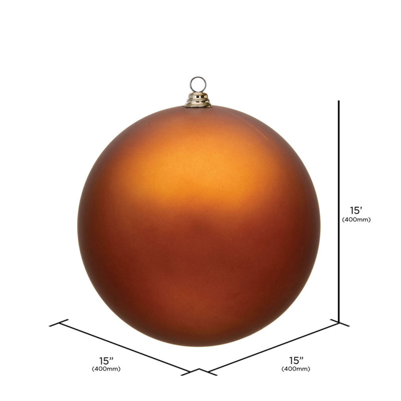 Ornements en boule, H 15,75 po x l 15,75 po x P 15,75 po, Cuivre mat