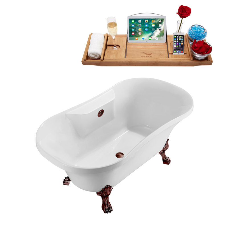 60'' x 32'' Soaking Acrylic Bathtub, Matte Oil Rubbed Bronze, Matte Oil Rubbed Bronze