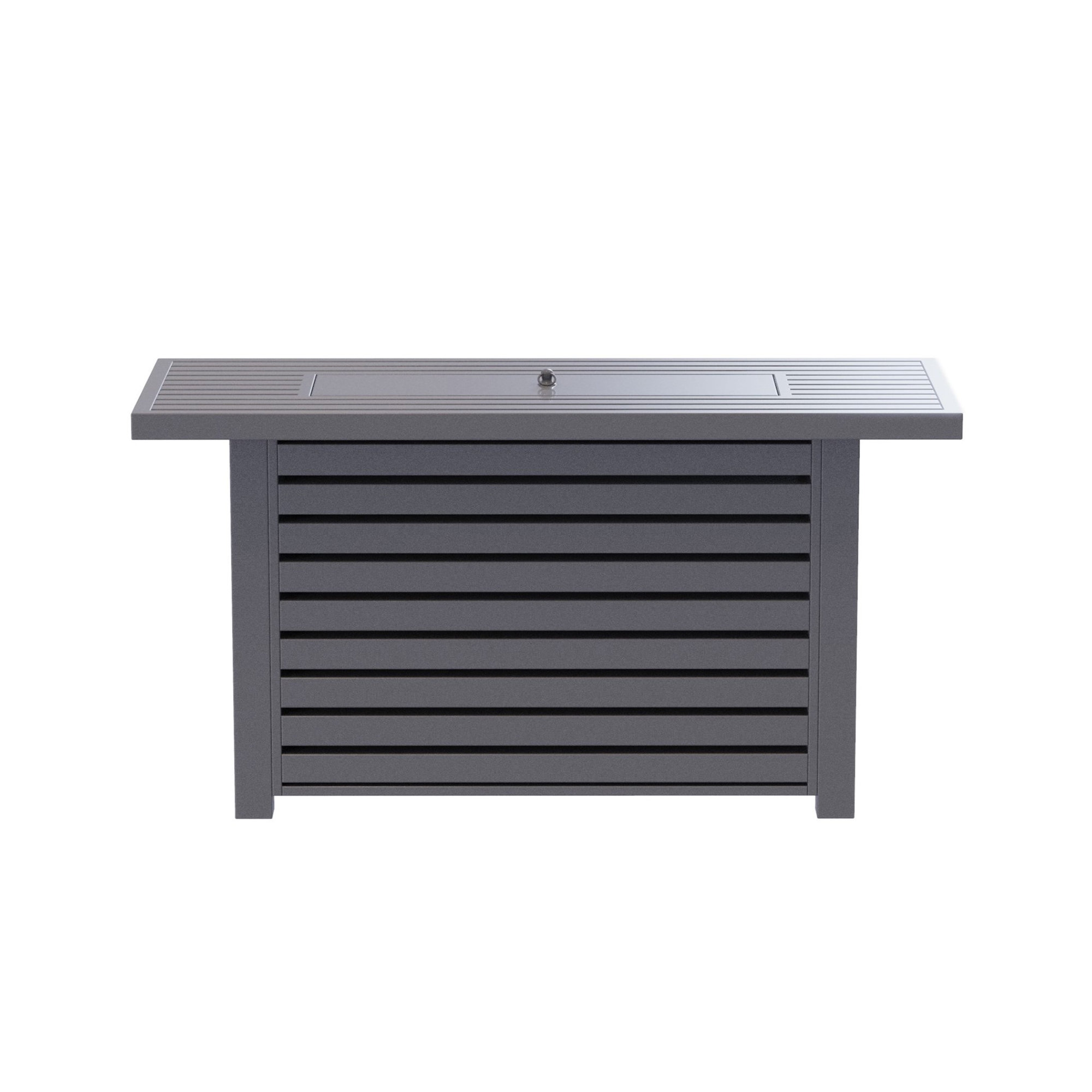 Casselton Rectangle Fire Pit Table, Gray, 25" H x 42" W x 20" D
