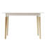 Table moderne de 47 pouces, bureau rectangulaire blanc pour salle à manger ou d'ordinateur avec pieds solides, qualité minimaliste, finition, peinture et table fascinante, ornement stable, surface lisse, attrait puissant