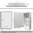 16x26 Inches Retro Mirror Medicine Cabinet,Silver Beaded Wooden Frame & Retro Bevel Mirror with Storage, Recessed or Surface Mount-243393322