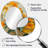 Vibrant Garden Orange White Morning Glory I - Floral Oval Decorative Mirror On Metal-1197479156