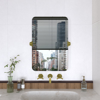 Miroir de salle de bain mural rouge brossé l 20 po x H 30 po Redolent