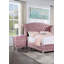 Table de chevet rose avec poignée en cristal acrylique, rangement de chambre à 2 tiroirs | Idée de cadeau