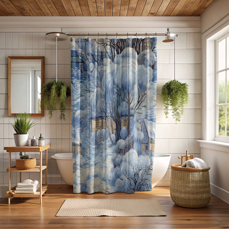 Rideau de douche Winter Morning Light - Premium, H 74 po x l 71 po