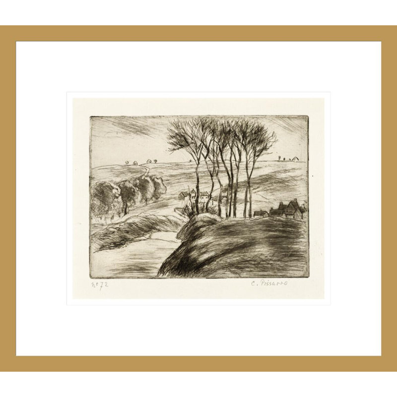 «Paysage a Osny» par Camille Pissarro, impression giclée sur cadre, H 13,75 po x l 15,77 po