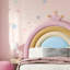 Lit plateforme tapissier polyvalent en velours arc-en-ciel polyvalent avec tiroir de rangement