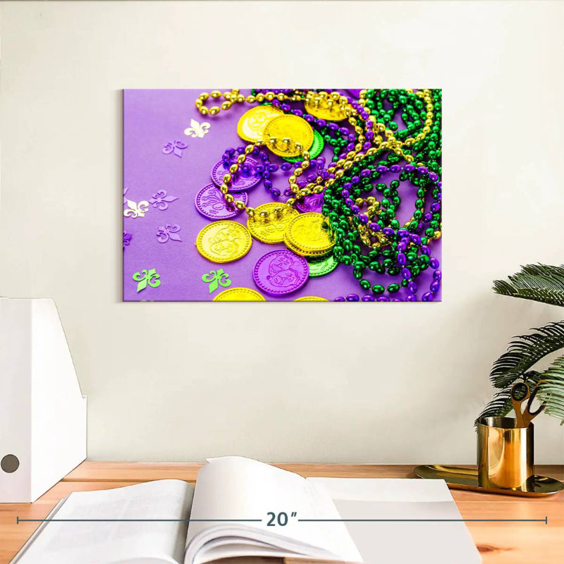 Ornements de Mardi Gras, H 8 po x l 12 po