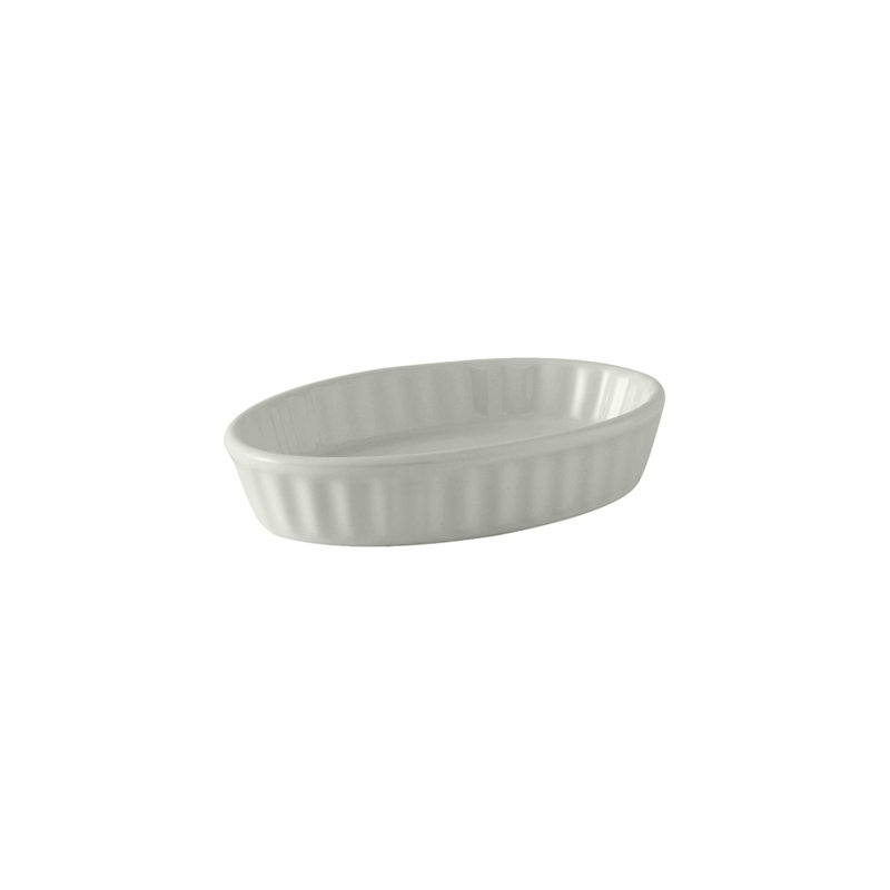 Tuxton Eggshell Oval Ceramic 12 Piece Crème Brulee Dish Bakeware Set