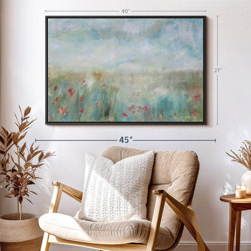 Abstrait «Wild Garden Abstract Canvas Print», H 27 po x l 40 po