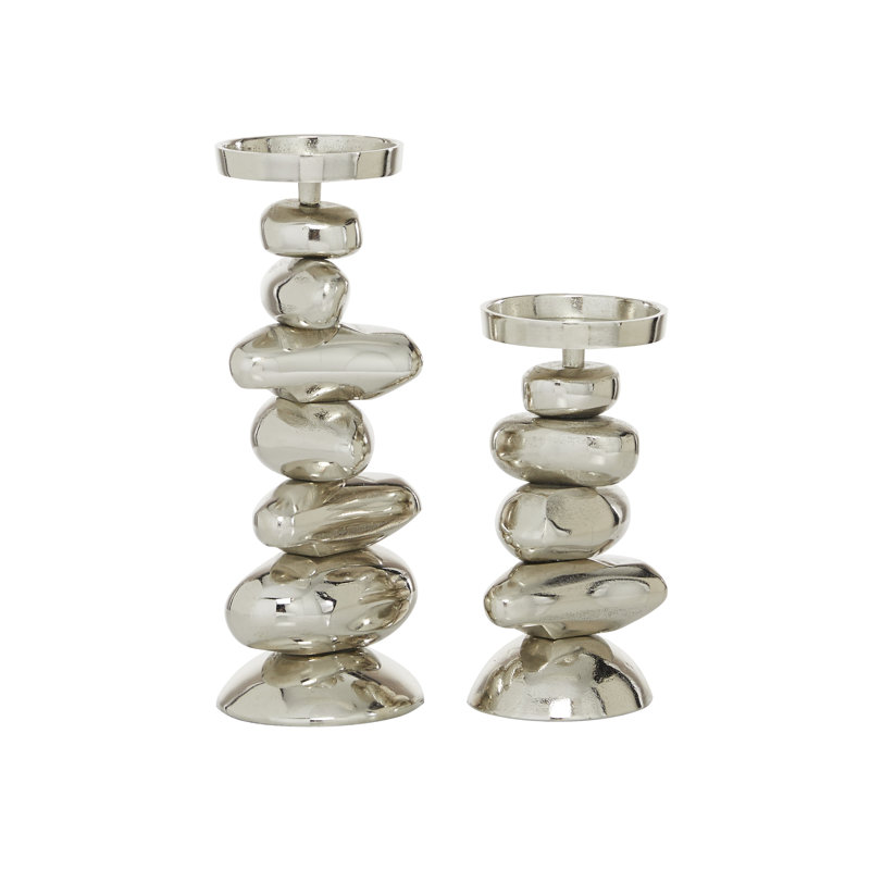 14.15'' H Aluminum Tabletop Candlestick