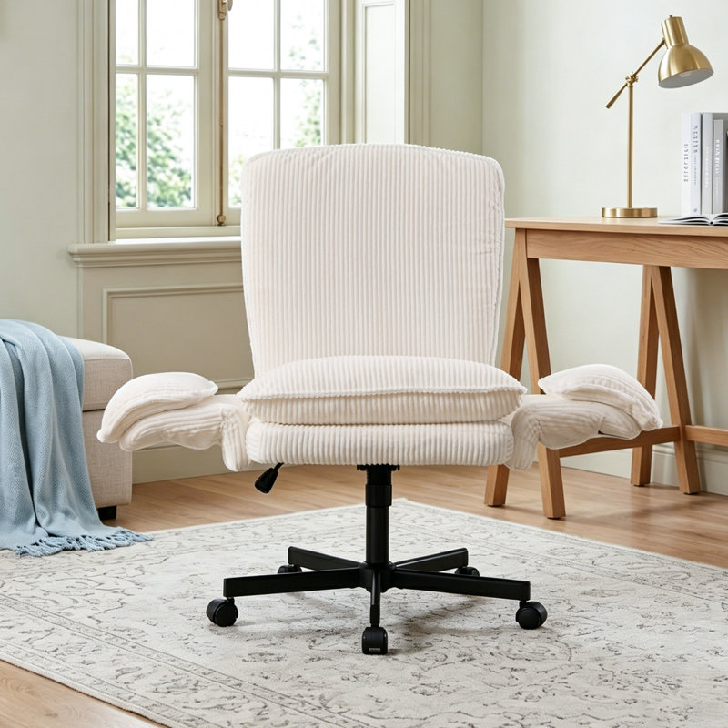 Chaise avec accoudoirs et roues Criss, White