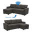 Canapé-lit modulaire en L en velours Fanechka-383222804