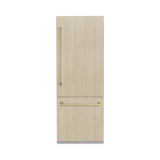 ZLINE Autograph 30 in. Panel Ready Refrigerator w/ Gray Interior and Gold Accents