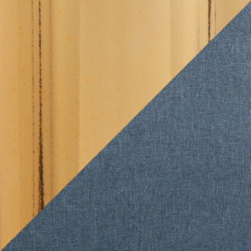 Elzada 18.5'' H Upholstered Side Chair, Gold, Blue Polyester Blend