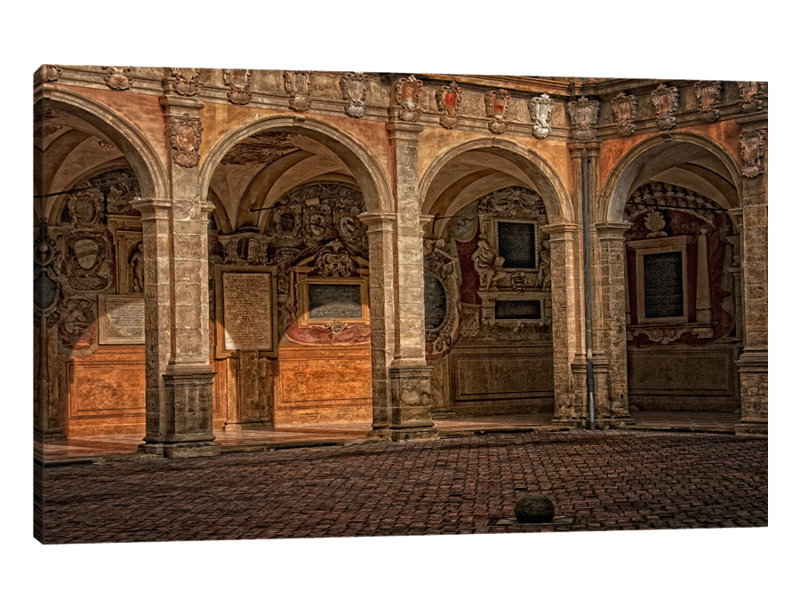 Bologna Courtyard I 1 Piece Wrapped Canvas Wall Art, 71cm H x 107cm W x 4cm D