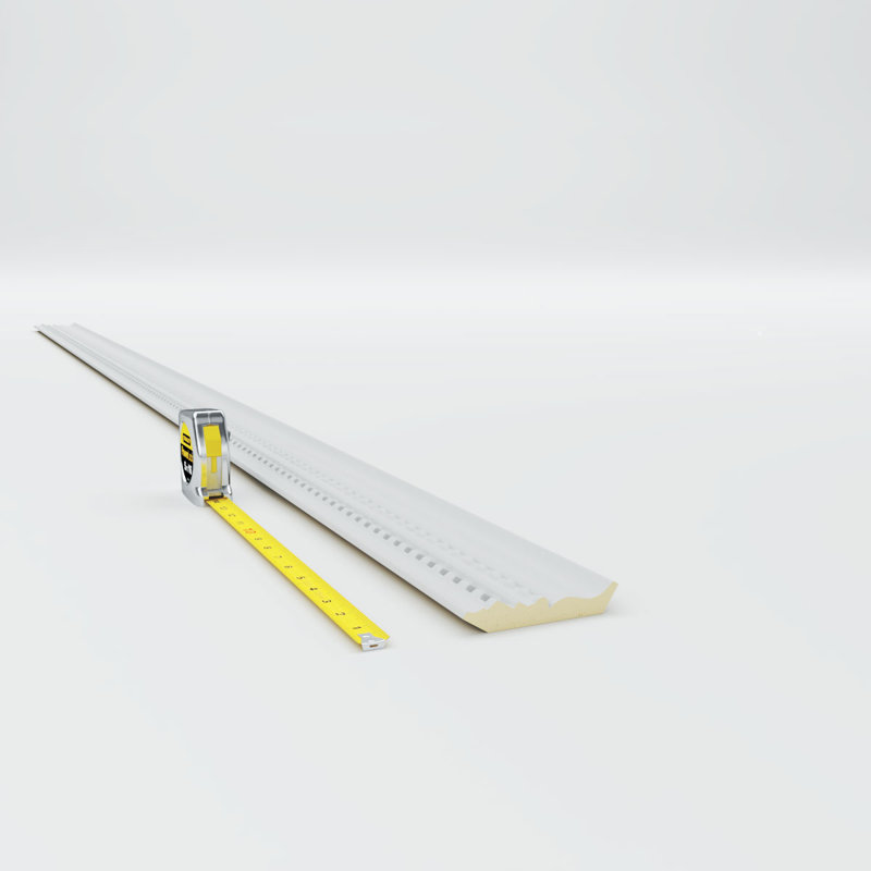 Primed White Polyurethane Dentil and Rope Crown Moulding