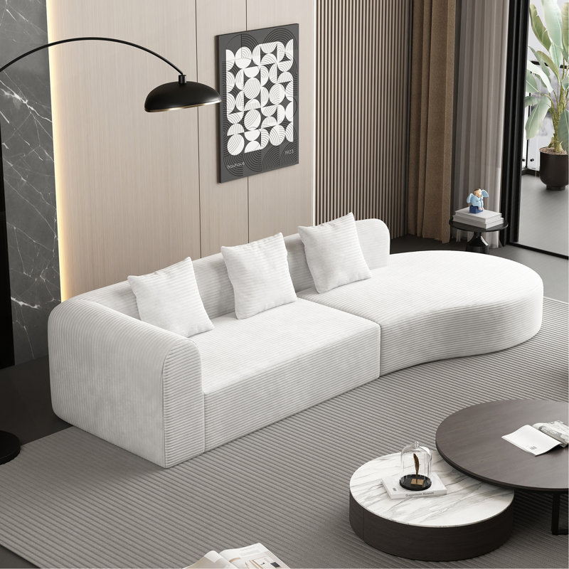 Canapé modulaire profond extra large Boneless, Blanc