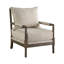 Fauteuil d'appoint rembourré beige et naturel Herndon-274322453-327846183