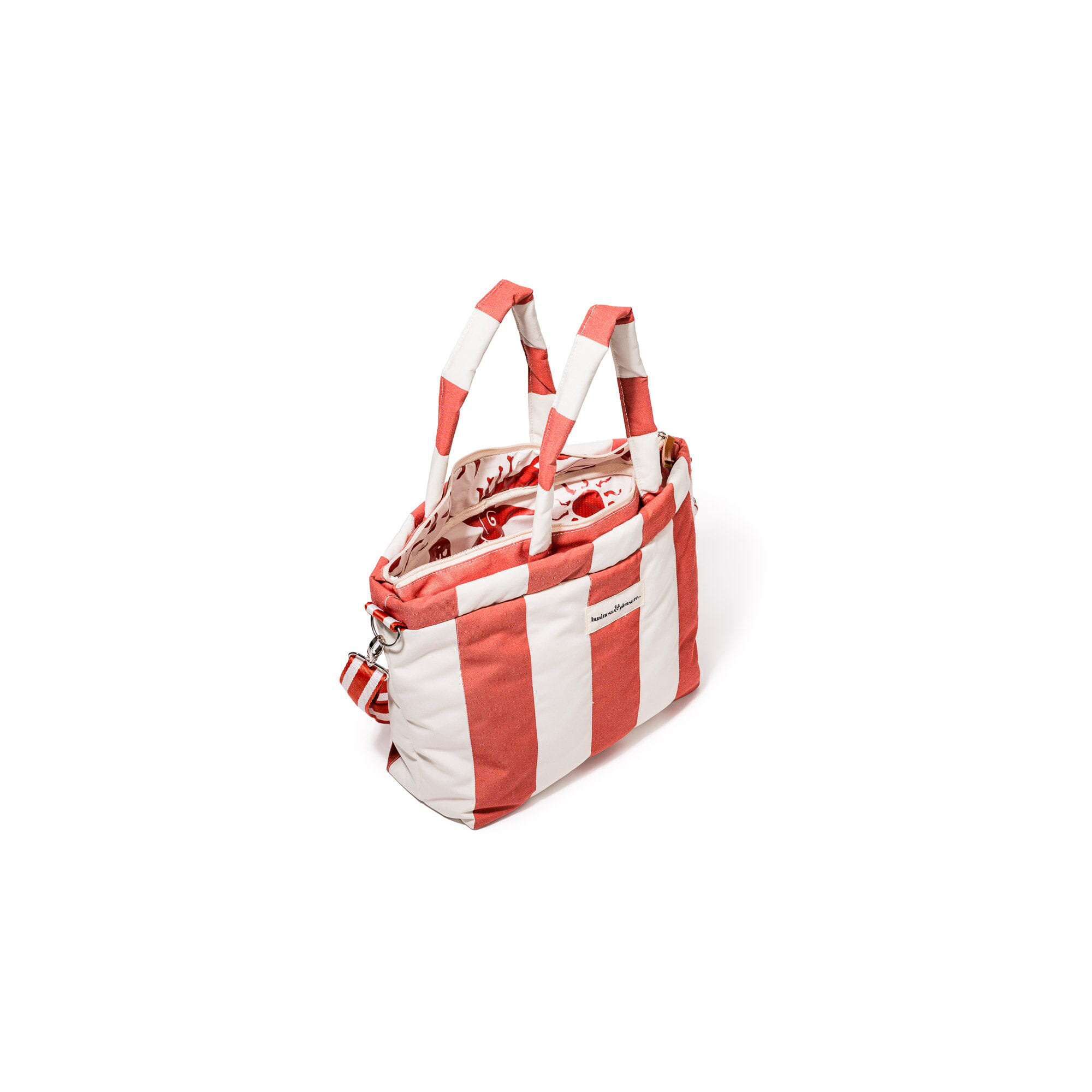 Cloud Cooler Tote Bag, Red/White