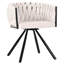 Velvet Upholstered Armchair in Beige