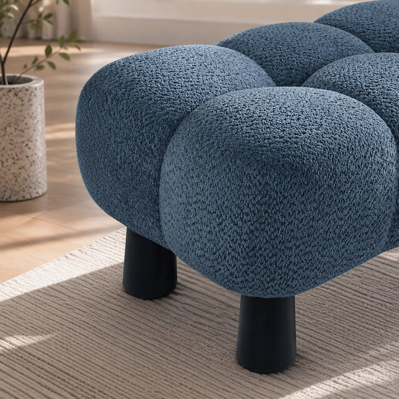 Banc avec repose-pieds 62,6 po, Blue