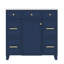 Meuble-lavabo 36 po avec lavabo en céramique, portes à fermeture douce, tablettes réglables et 3 tiroirs-165838050