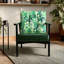 Fauteuil d'appoint moderne Mid-Century capitonné à motif floral-1965328714