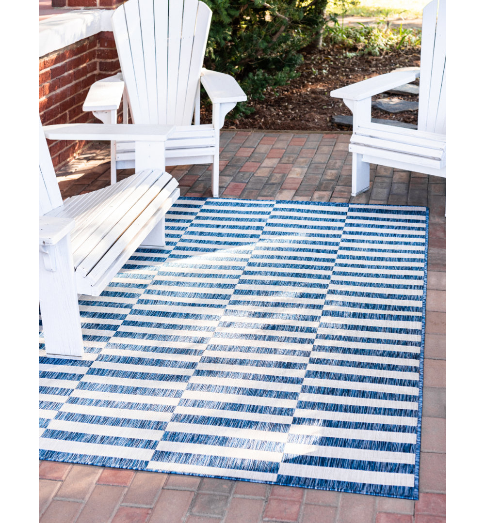 Pana Striped Indoor / Outdoor Rug Breakwater Bay Rug 