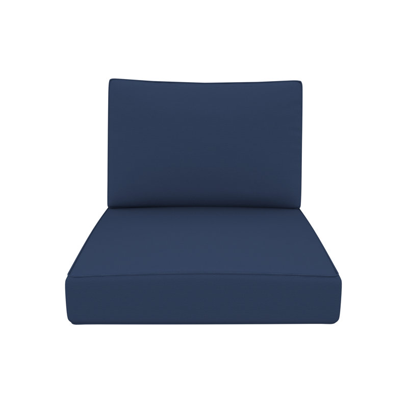 Outdoor Sunbrella Lounge Chair Cushion, Canvas Navy Sunbrella® Canvas