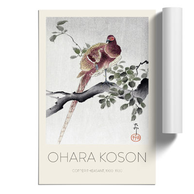 Copper Pheasant Print by Ohara Koson - Frameless Print