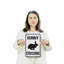 Enseigne en plastique 8 po x 12 po Bunny Crossing