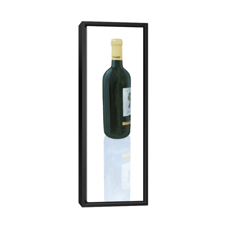 " Wine Stance III " by Marco Fabiano, 36" H x 12" W x 1.5" D, Black Framed