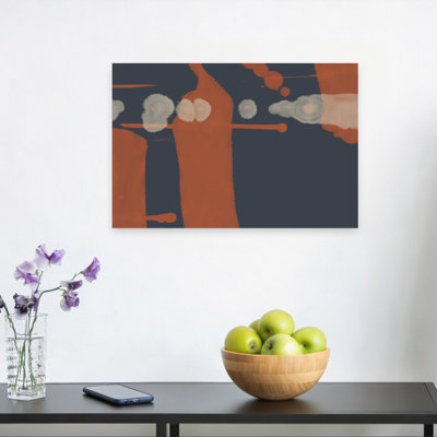 Abstract Orange Splashes Abstract Contemporary Modern Wall Art
