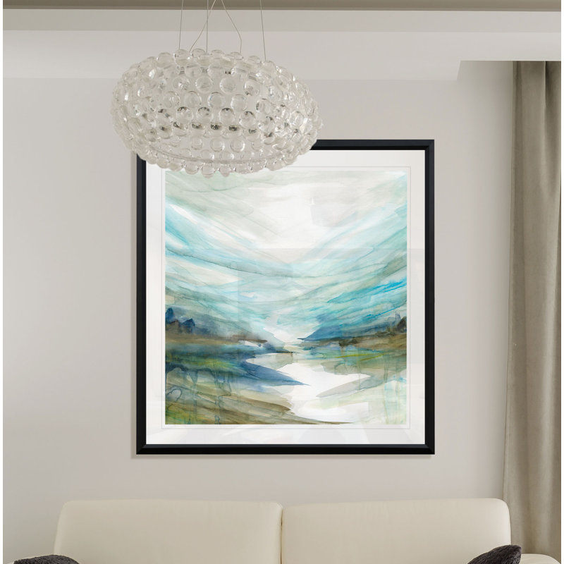 Soft River Reflection - Impression de cadre photo sur papier, H 17,5 po x l 17,5 po x P 1,5 po