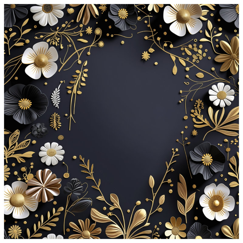 Tapis de bain floral Art Deco, L 34 po x L 21 po