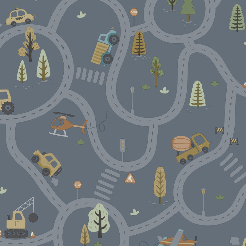 10.05m x 53cm Matte Wallpaper Roll, Navy