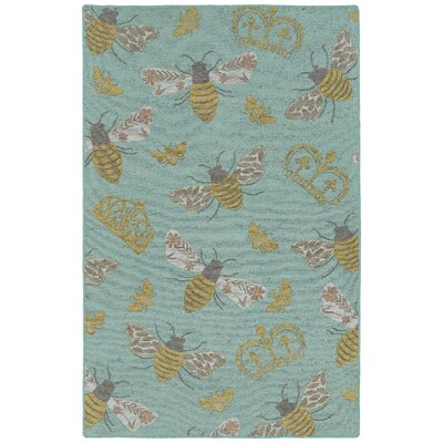 Critter Comforts Handmade Tufted Light Blue Area Rug -  Kaleen, HCC02-79-35