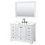 Ensemble de meuble-lavabo autoportant simple Deborah avec plateau en quartz et miroir-98112337-98168038-98168040