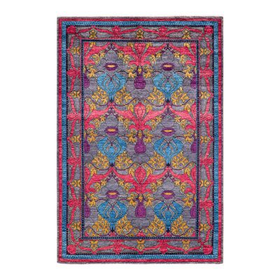 Viliamu One-of-a-Kind 6' 0" X 8' 9" 2010s Wool Area Rug in Gray