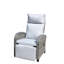 Fauteuil inclinable d'extérieur en osier avec dossier réglable et accoudoirs, chaises de conversation toutes saisons, pour balcon de cour pour piscine