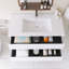 Meuble-lavabo mural simple avec plateau en résine intégré blanc-2042215609-2042215608