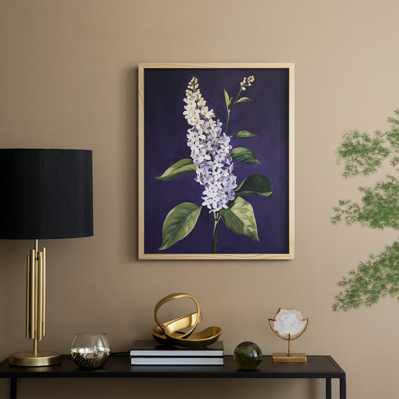 Reproduction encadrée FLORAL Series CCXIX - bois massif, H 11 po x l 9 po